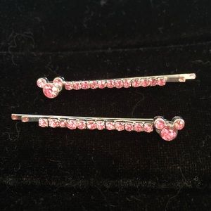 Disney- Mickey Mouse rhinestone hair pins